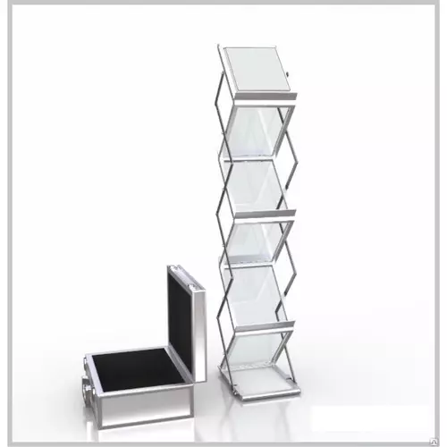 Буклетница металлическая (серебро)